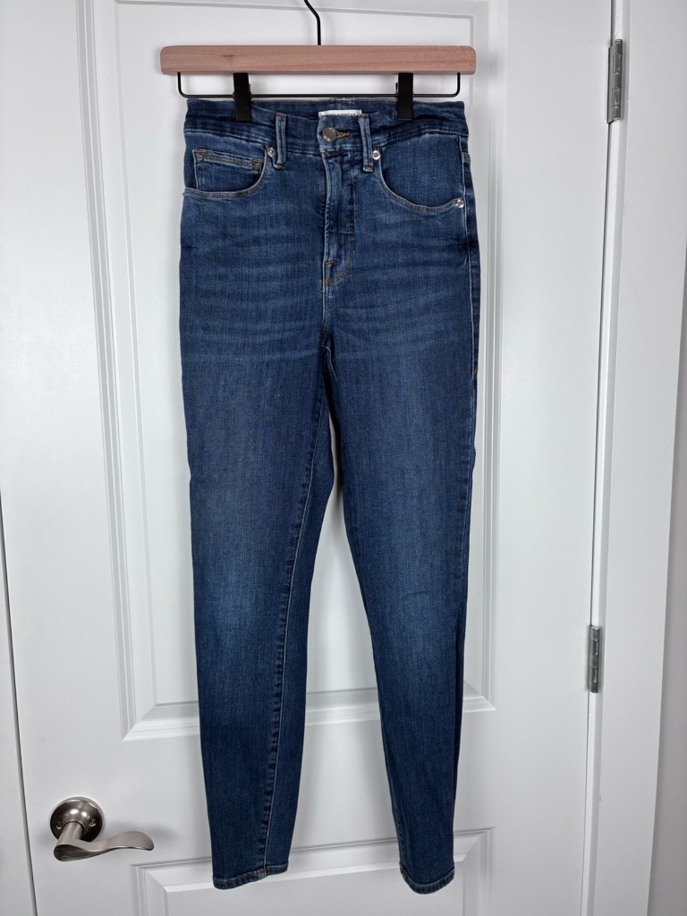 Good American Dark Wash High Rise Skinny Jeans Women's Size 2